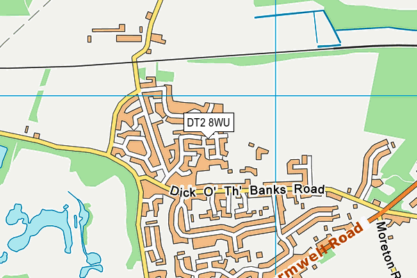 DT2 8WU map - OS VectorMap District (Ordnance Survey)
