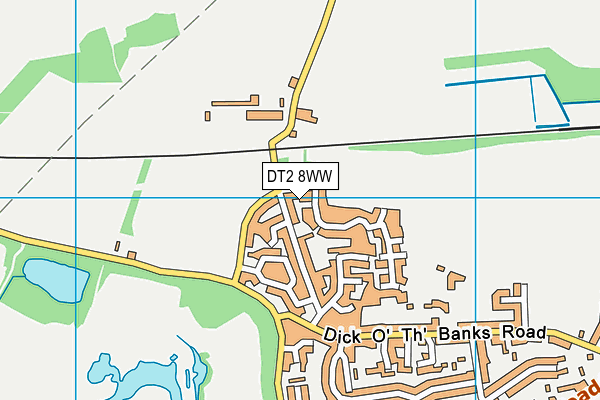 DT2 8WW map - OS VectorMap District (Ordnance Survey)