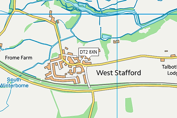 DT2 8XN map - OS VectorMap District (Ordnance Survey)