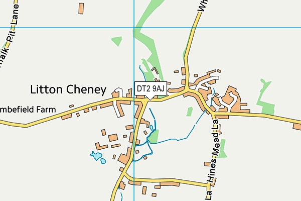 DT2 9AJ map - OS VectorMap District (Ordnance Survey)