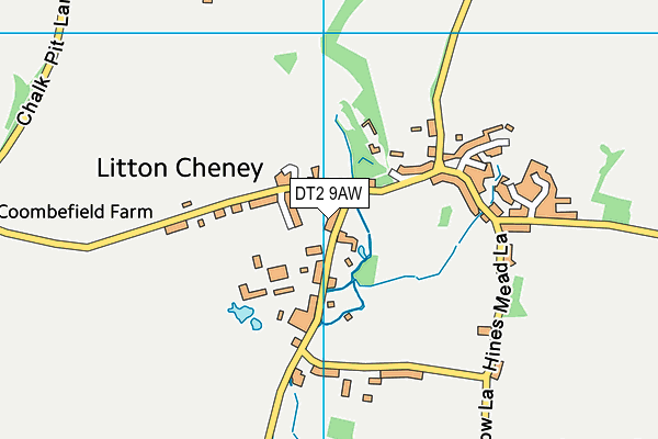 DT2 9AW map - OS VectorMap District (Ordnance Survey)