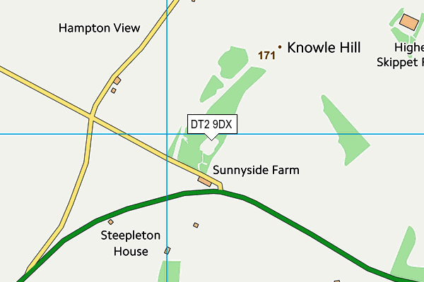 DT2 9DX map - OS VectorMap District (Ordnance Survey)