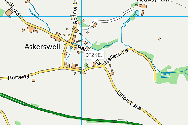 DT2 9EJ map - OS VectorMap District (Ordnance Survey)