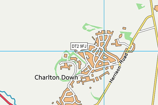 DT2 9FJ map - OS VectorMap District (Ordnance Survey)