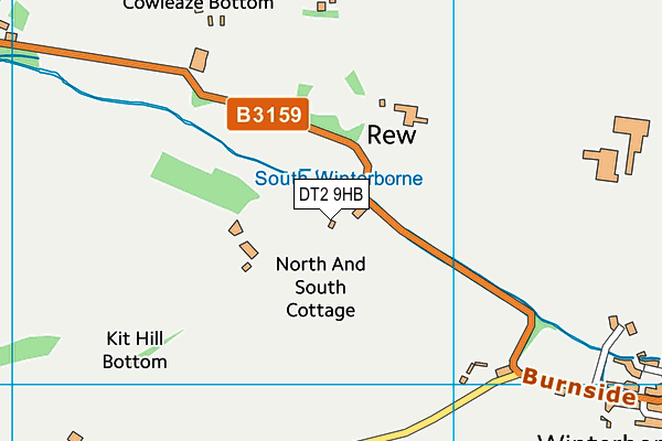 DT2 9HB map - OS VectorMap District (Ordnance Survey)