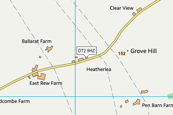 DT2 9HZ map - OS VectorMap District (Ordnance Survey)
