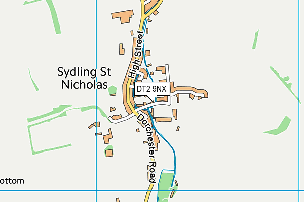 Sydling St Nicholas Village Hall map (DT2 9NX) - OS VectorMap District (Ordnance Survey)