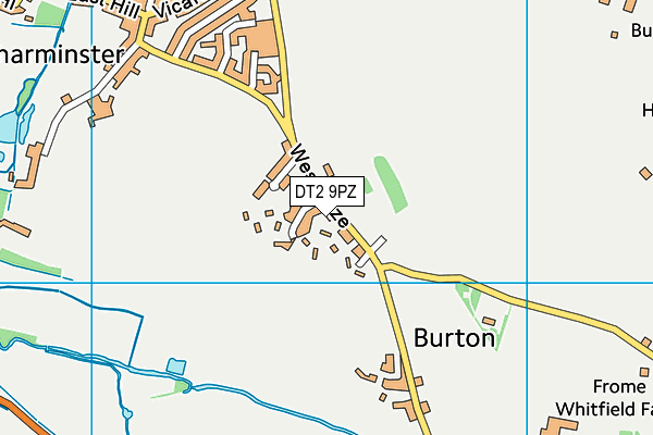 DT2 9PZ map - OS VectorMap District (Ordnance Survey)