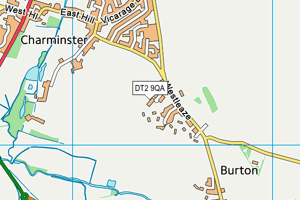 DT2 9QA map - OS VectorMap District (Ordnance Survey)