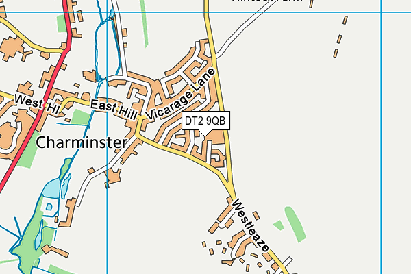 DT2 9QB map - OS VectorMap District (Ordnance Survey)