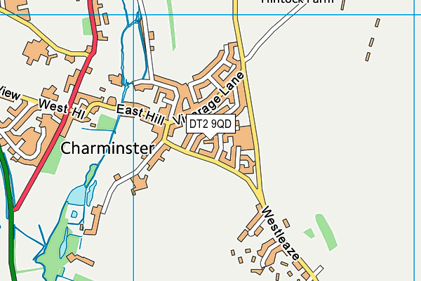 DT2 9QD map - OS VectorMap District (Ordnance Survey)