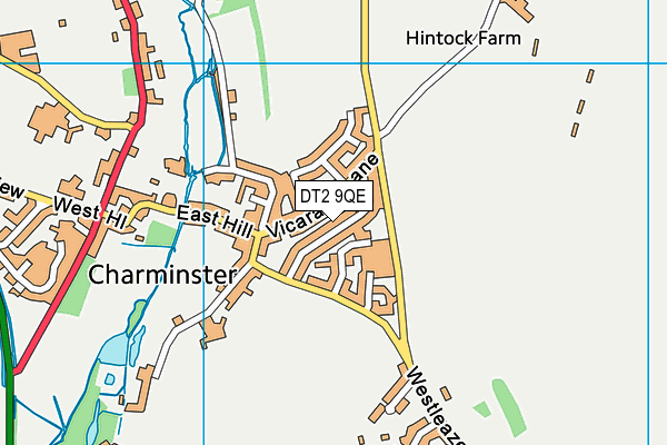 DT2 9QE map - OS VectorMap District (Ordnance Survey)