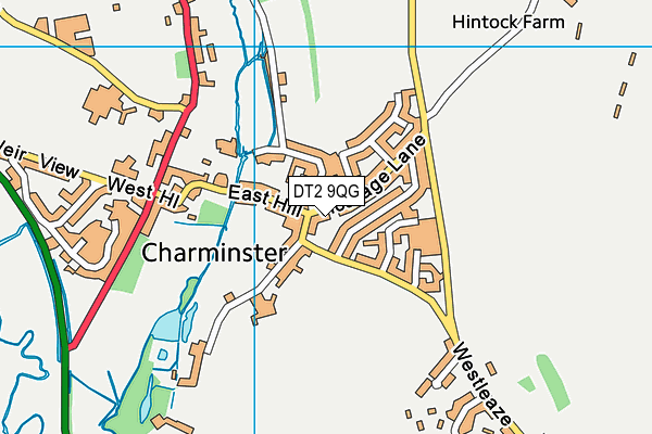 DT2 9QG map - OS VectorMap District (Ordnance Survey)