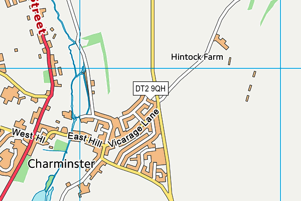 DT2 9QH map - OS VectorMap District (Ordnance Survey)