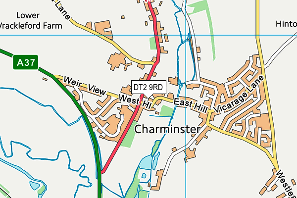 St Mary's Church of England First School, Charminster map (DT2 9RD) - OS VectorMap District (Ordnance Survey)