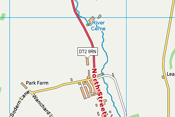 DT2 9RN map - OS VectorMap District (Ordnance Survey)