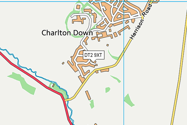DT2 9XT map - OS VectorMap District (Ordnance Survey)