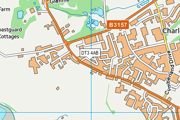 DT3 4AB map - OS VectorMap District (Ordnance Survey)