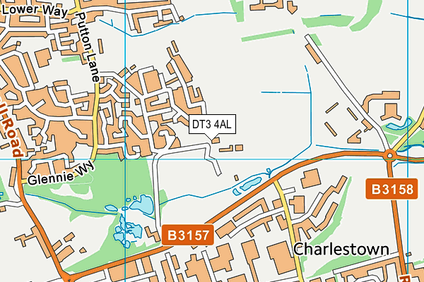 DT3 4AL map - OS VectorMap District (Ordnance Survey)