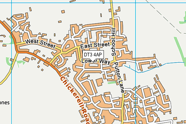 DT3 4AP map - OS VectorMap District (Ordnance Survey)