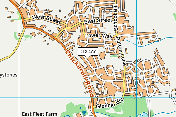 DT3 4AY map - OS VectorMap District (Ordnance Survey)