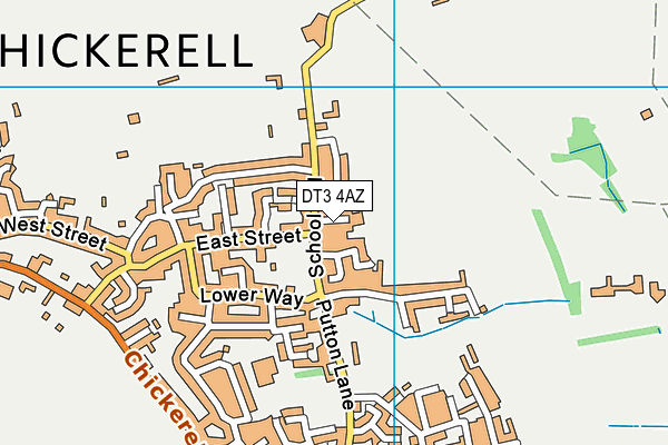 DT3 4AZ map - OS VectorMap District (Ordnance Survey)