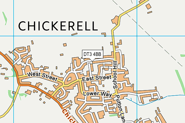 DT3 4BB map - OS VectorMap District (Ordnance Survey)