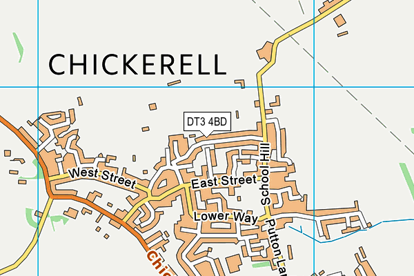 DT3 4BD map - OS VectorMap District (Ordnance Survey)