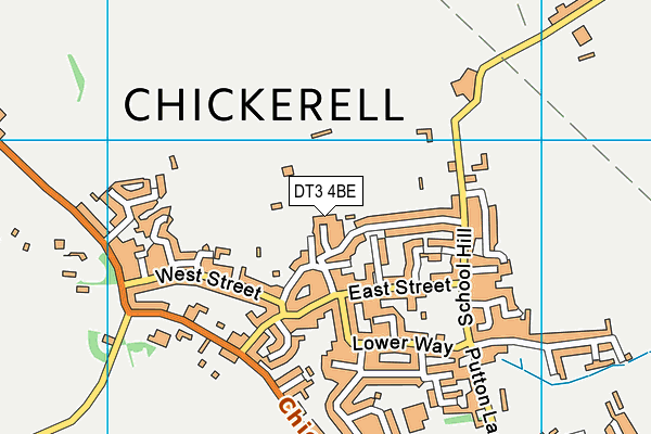 DT3 4BE map - OS VectorMap District (Ordnance Survey)