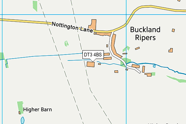 DT3 4BS map - OS VectorMap District (Ordnance Survey)