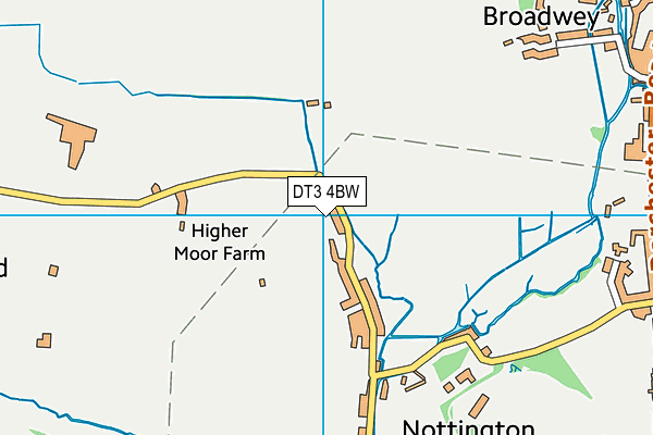 DT3 4BW map - OS VectorMap District (Ordnance Survey)