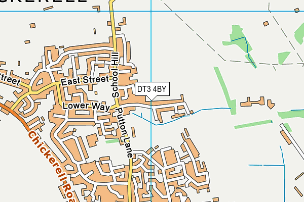 DT3 4BY map - OS VectorMap District (Ordnance Survey)