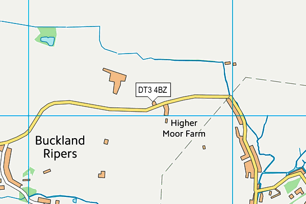 DT3 4BZ map - OS VectorMap District (Ordnance Survey)