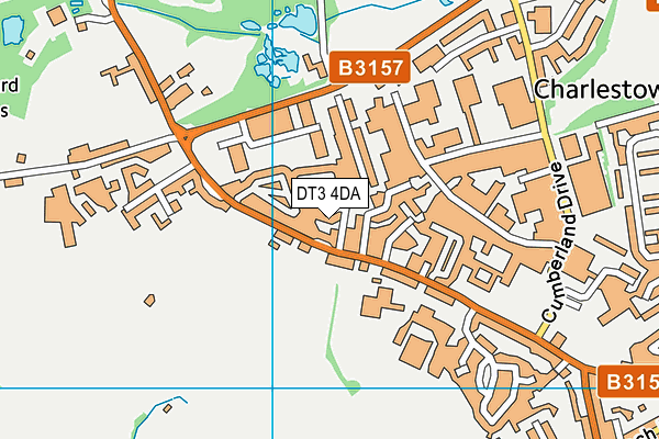 DT3 4DA map - OS VectorMap District (Ordnance Survey)