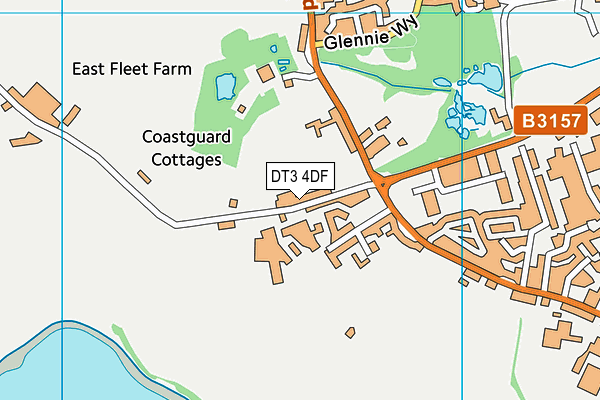 DT3 4DF map - OS VectorMap District (Ordnance Survey)