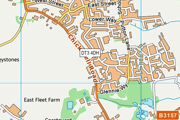 DT3 4DH map - OS VectorMap District (Ordnance Survey)