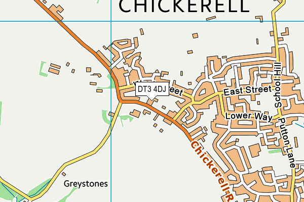 DT3 4DJ map - OS VectorMap District (Ordnance Survey)