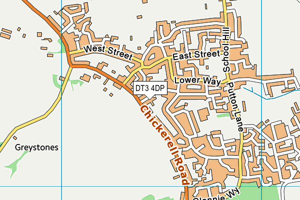 DT3 4DP map - OS VectorMap District (Ordnance Survey)