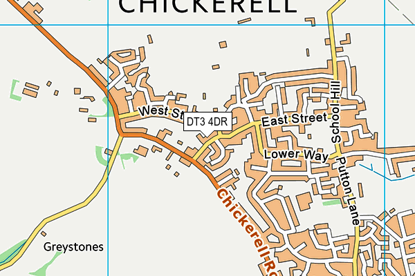 DT3 4DR map - OS VectorMap District (Ordnance Survey)