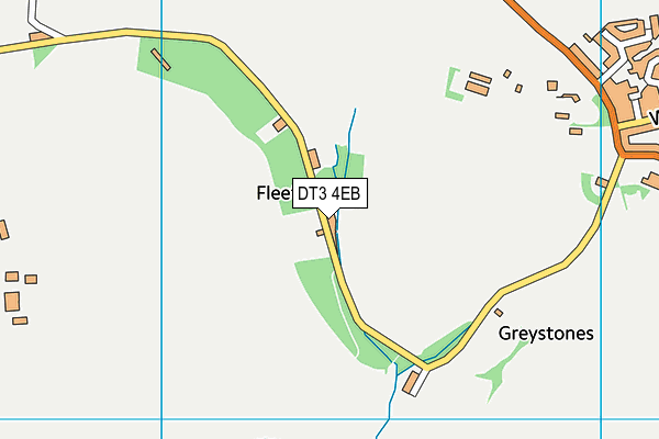 DT3 4EB map - OS VectorMap District (Ordnance Survey)