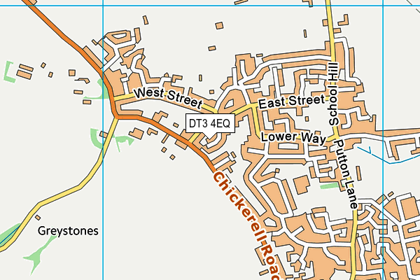 DT3 4EQ map - OS VectorMap District (Ordnance Survey)