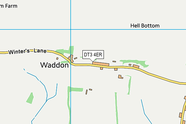 DT3 4ER map - OS VectorMap District (Ordnance Survey)