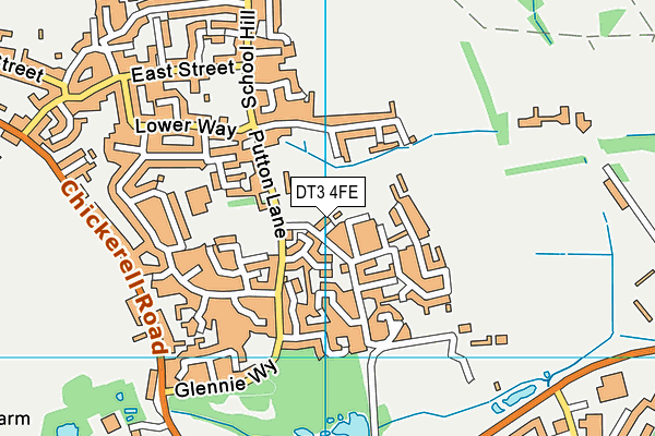 DT3 4FE map - OS VectorMap District (Ordnance Survey)