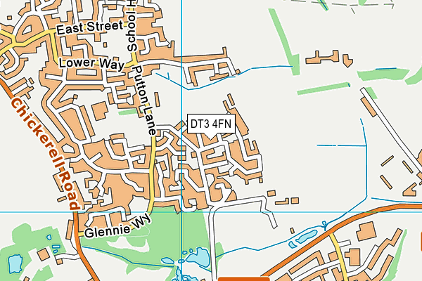 DT3 4FN map - OS VectorMap District (Ordnance Survey)
