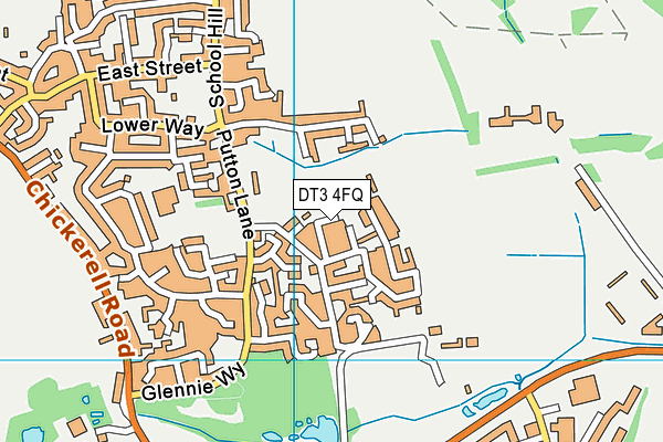 DT3 4FQ map - OS VectorMap District (Ordnance Survey)