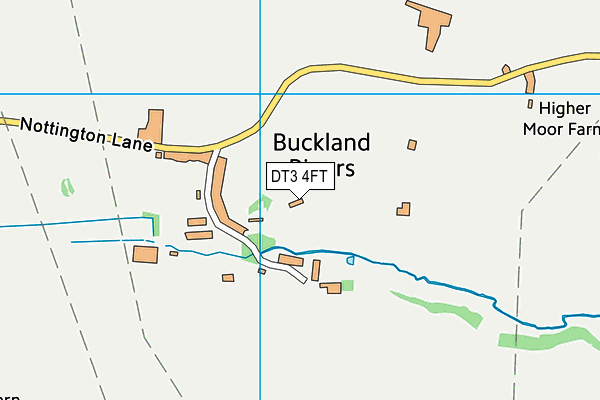 DT3 4FT map - OS VectorMap District (Ordnance Survey)