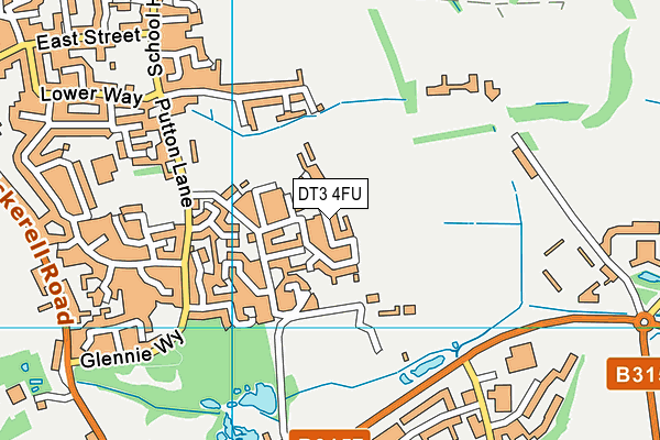 DT3 4FU map - OS VectorMap District (Ordnance Survey)