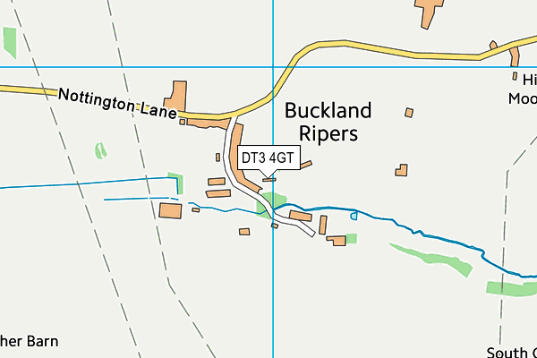 DT3 4GT map - OS VectorMap District (Ordnance Survey)