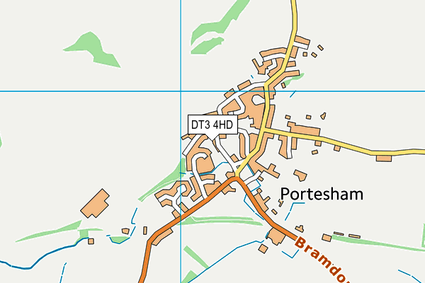 DT3 4HD map - OS VectorMap District (Ordnance Survey)