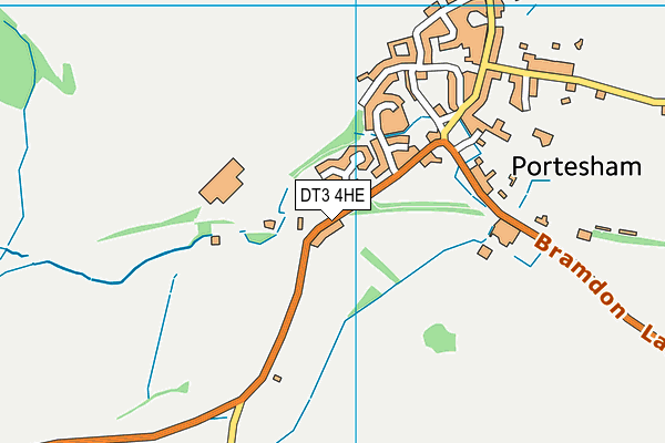 DT3 4HE map - OS VectorMap District (Ordnance Survey)